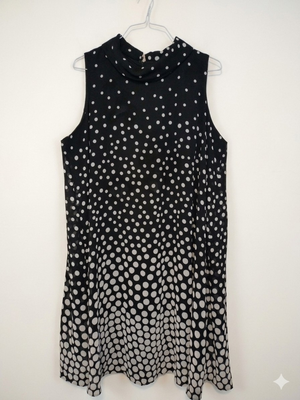 Jessica Howard Black & White Polka Dot Dress - Size 20W